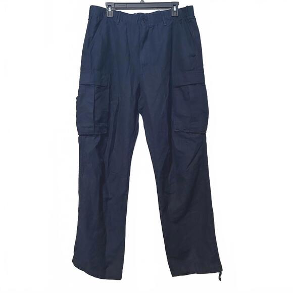 GAP Other - GAP Linen Cargo Pants New Classic Navy Blue Large